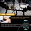 10000lm Bike Headlight USB Rechargeable LED Bicycle Front Light Rear Tail Light - Black