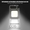 Mini LED Pocket FlashLight Mutifuction Work Light Lamps Waterproof USB Rechargeable COB Keychain Light for Outdoor Camping - 1PCS - China