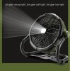 12V Camping Fan Portable Fan 5200Ah Battery Operated Fan Outdoor Fans with Light for Home and Office Tourism Emergency - as Pic