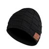 Men Gifts; BT Beanie Hat With Light; Men's Winter Hat With LED; Sports Cap With Headphones For Outdoor; Warm Fleece Hats Gift For Christmas - Black