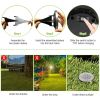 4Pcs Solar Powered Ground Light Outdoor IP65 Waterproof Buried In-Ground Lamp Decorative Path Deck Lawn Patio Lamp - Silver