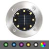 Solar Ground Lights 8 pcs LED Lights RGB Color - 315695