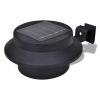 Outdoor Solar Lamp Set 6 pcs Fence Light Gutter Light Black - Black