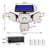 144 LED Solar Power PIR Motion Sensor Light 4-Head Outdoor Security Waterproof - 12000lm