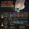 Mini Portable Key Light LED Flashlight TYPE-C Rechargeable Camping Hiking Lantern High Power Luminous Flash Light Pocket Torch - black