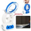 Desk Cooling Fan w/180Â°Adjustable LED Lamp Baby Stroller Fan Emergency Flashlight Torch - Blue