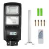 Solar Street Path Light Outdoor 120LEDs Radar Sensor Remote Control Wireless Lamps IP65 Waterproof Lighting - Black