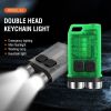 Mini Portable Key Light LED Flashlight TYPE-C Rechargeable Camping Hiking Lantern High Power Luminous Flash Light Pocket Torch - black