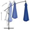 vidaXL Cantilever Umbrella with LED Lights Azure Blue 137.8" - Blue