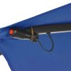 vidaXL Cantilever Umbrella with LED Lights Azure Blue 137.8" - Blue