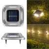 8 LED Solar Wall Light For Outdoor Courtyard Garden; Christmas Party Decoration; LED Lights - White Light - 1