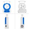 Desk Cooling Fan w/180Â°Adjustable LED Lamp Baby Stroller Fan Emergency Flashlight Torch - Blue