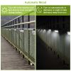 2 Pack Solar Light 2 LEDs Wall Lamp Stair Step Outdoor Waterproof Security Light with Auto On/Off  - Silver