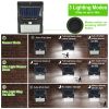 Solar Wall Light Outdoor 100 LEDs PIR Motion Sensor Lamps IP65 Waterproof Lighting - Black