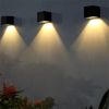 Solar LED Deck Step Wall Lights Stairs Fence Lamp Warm Light +RGB Color Changing - as picture