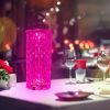 Crystal Diamond Rose Table Lamp Dimmable Remote Touch Control Night Light - Transparent