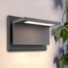 Wall Light Outdoor LED Wall Mount Lamp IP54 Waterproof 10W 680Lm 3000K-No Sensor - Gray