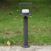 Outdoor Pathway LED Lights Lantern 23.6 IN IP44 Waterproof Garden Modern Landscape Lighting - DARK GREY 850