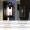 Wall Lights Outdoor Lantern with Dusk to Dawn Sensor E26 Bulb (Not Include) Max 28W - DARK GREY