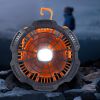 5200mAh LED Camping Fan Lights Outdoor USB Rechargeable Tent Camping Light Travel Portable Ceiling Fan Lamp Emergency Power Bank - Orange