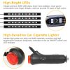 4PCS 36LEDs 12V Car Atmosphere Light Strip IP65 Colorful RGB LED Neon Lights IR Remote - Black