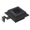 Outdoor Solar Lamps 6 pcs LED Square 4.7" Black - Black