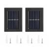 Outdoor Solar Deck Lights Path Garden Patio Pathway Stairs Step Fence Lamp 2pcs - as picture