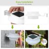 2Pcs Solar Powered Gutter Lights Outdoor IP65 Waterproof Dusk to Dawn Sensor Security Lamps - White