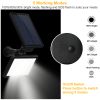 48 LEDs Solar Spotlight Outdoor Light Sensor Wall Lawn Garden Lamp Waterproof SOS Flash - Black