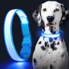 Solar And USB Rechargeable Light Up Pet Collar Waterproof LED Dog & Cat Collars For Night Walking - Fluorescent Green - S