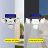 144 LED Solar Power PIR Motion Sensor Light 4-Head Outdoor Security Waterproof - 12000lm