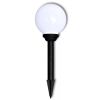 Outdoor Path Garden Solar Lamp Solar Ball Light LED 7.9" 3pcs with Ground Spike - White