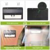 Solar Lights Outdoor 55 LEDs Wall Solar Lights IP65 Waterproof Garden Lamps - Black