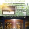 Solar Lights Outdoor 55 LEDs Wall Solar Lights IP65 Waterproof Garden Lamps - Black