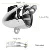 Vintage Bicycle Front Headlight Retro Metal Chrome Silver Shell Bright Bike LED Light Night Riding Safety Cycling - Silver