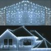 13FT 96LED Icicle String Light w/19 Drops Indoor/Outdoor Xmas Light Party Decor - Cool White