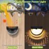 4Pcs Solar Fence Lights Outdoor Dusk To Dawn Sensor Decorative Deck Lamps IP65 Waterproof  - WarmLighting