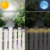 4X Black Solar Step Light 200MAH Battery Waterproof IP65 Smart Light Control Outdoor Fence Light 1.2V 0.2W Warm White Light - 4 pcs