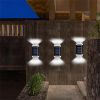 Super Bright Solar Powered LED Door Fence Wall Lights Outdoor Garden Yard Lamp - as picture