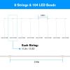 Solar Umbrella Lights Outdoor Parasol String Light 8 Lighting Mode Waterproof 104 LED 8 Bundles Warm White - Warm White