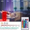 Crystal Diamond Rose Table Lamp Dimmable Remote Touch Control Night Light - Transparent