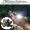 Bike Headlight USB Rechargeable LED Bicycle Front Light IPX6 Waterproof Bicycle Headlight Aluminum Alloy Shell Bike Headlight - Black