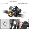 Bike Headlight USB Rechargeable LED Bicycle Front Light IPX6 Waterproof Bicycle Headlight Aluminum Alloy Shell Bike Headlight - Black