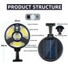 Round Solar Pathway Light - Black