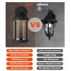 Inowel Lights Outdoor Wall Sconce Lantern Exterior IP65 Waterproof LED Wall Light Classic Wall Lamp Round Lighting 32333 - Black