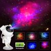 New Galaxy Star Projector Starry Sky Night Light Astronaut Home Lamp  - White plugged in