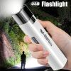 Mini Portable Super Bright Small Household Long-Range Outdoor Lighting Led Strong Light Flashlight - White