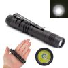 Mini Pen-Shaped Small Flashlight Aluminum Alloy Waterproof with Pen Clip Gift Lamp Small Flashlight - 8 8cm 1 section flashlight White