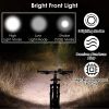 Bike Headlight USB Rechargeable LED Bicycle Front Light IPX6 Waterproof Bicycle Headlight Aluminum Alloy Shell Bike Headlight - Black