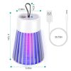 Electric Bug Zapper Mosquito Insect Killer Lamp Portable LED Light Fly Trap Catcher with LED Light - White